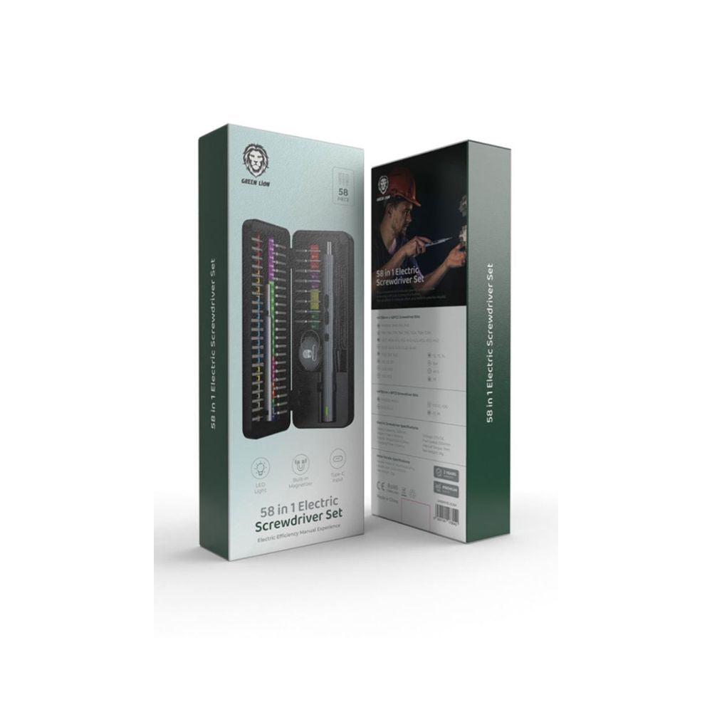 Green Lion 58 IN 1 Electric Screwdriver Set Green Lion 58 IN 1 Electric Screwdriver Set